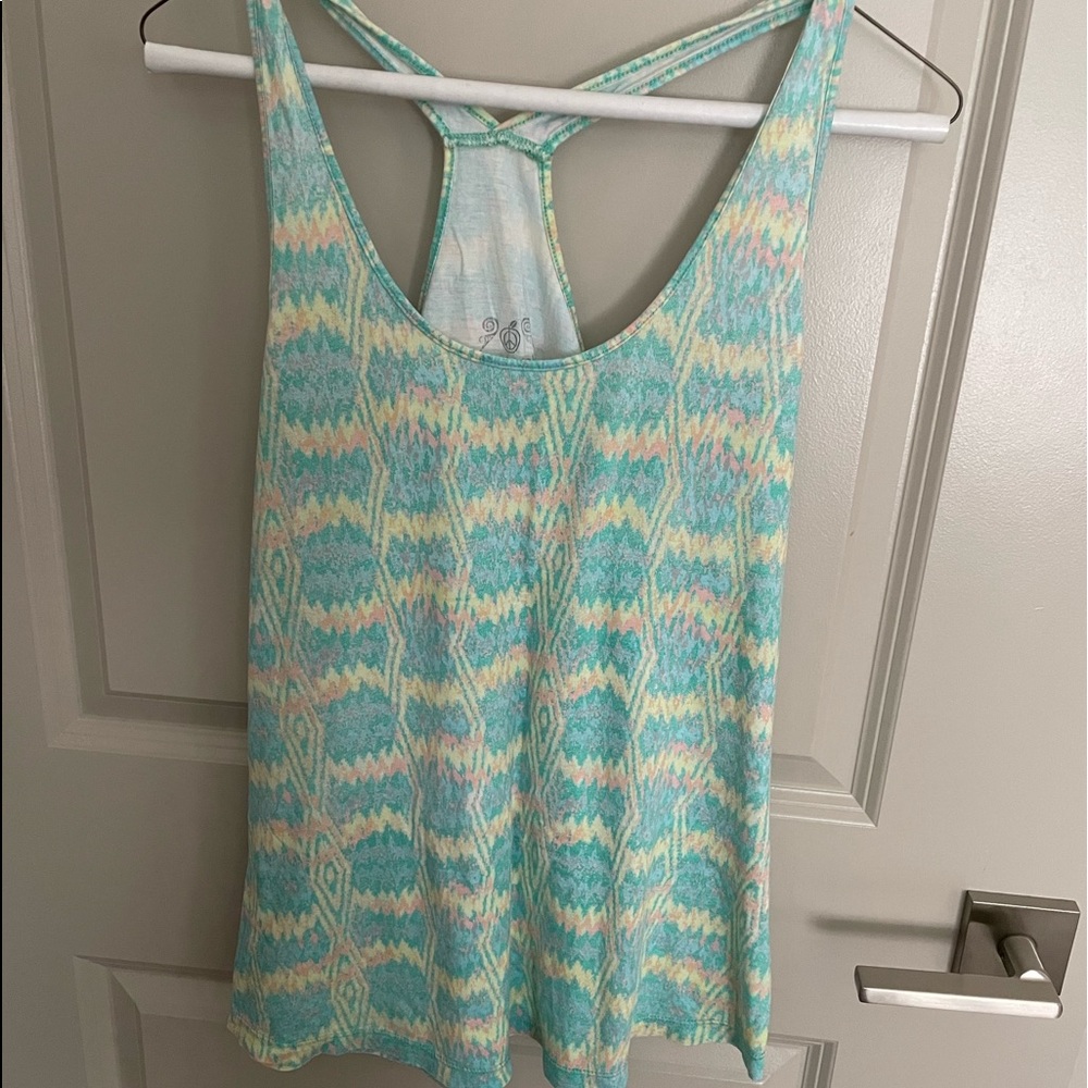 Green Apple Racerback Tank Top Size Large